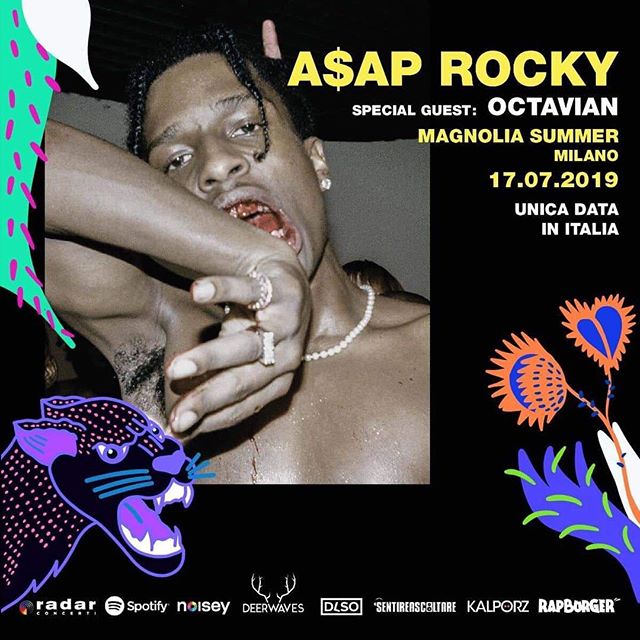 A$AP ROCKY  will be In Milan next summer with #kalporz as media partner !!