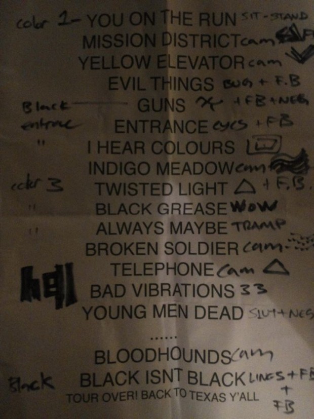 the black angels scaletta