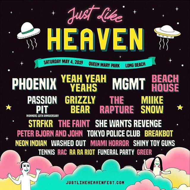 #justlikeheaven lineup is out, long beach, may 4, 2019